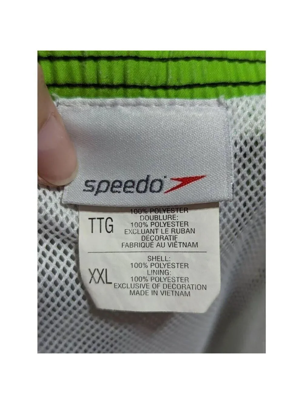 Speedo Men's Green & Blue Tropical Print Board Short Style Swim Trunks Size 2XL